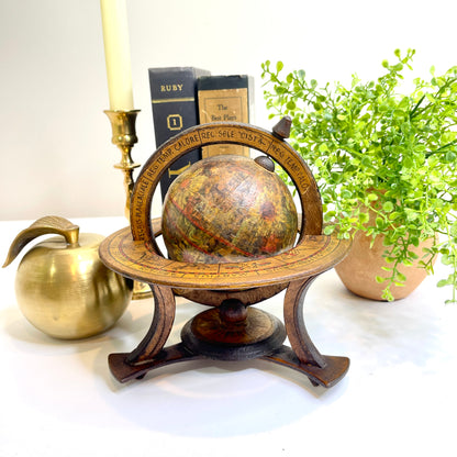 Vintage Wood Globe