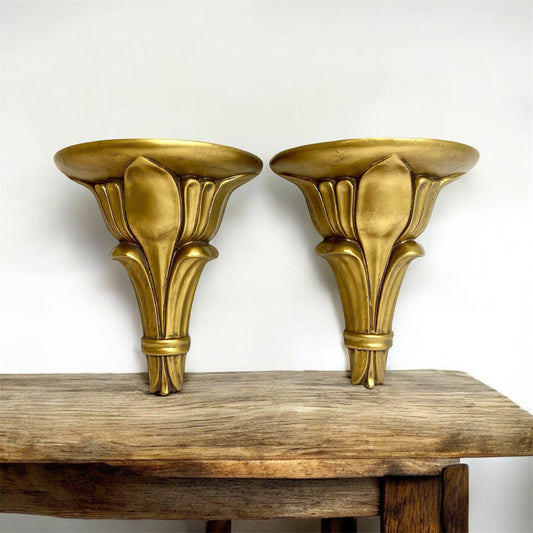 Gold Half Round Shelves