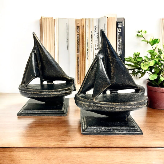 Vintage Sailboat Bookends