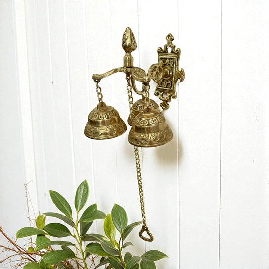 Triple Hanging Brass Bells