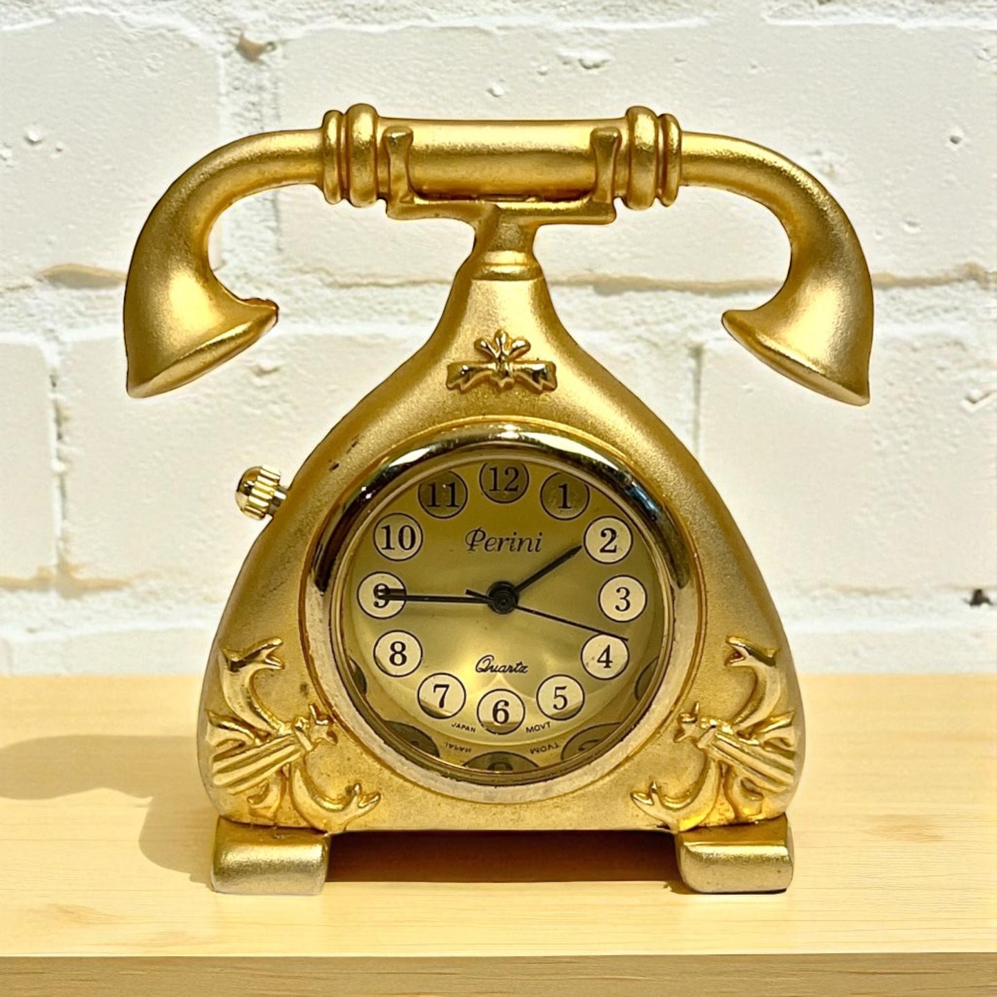 Brass Miniature Telephone Clock