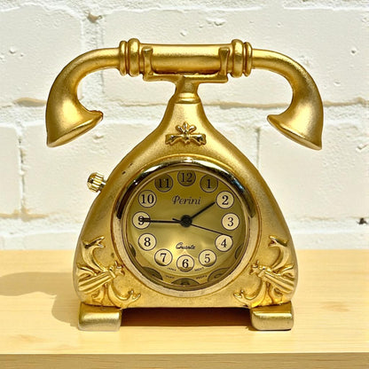 Brass Miniature Telephone Clock
