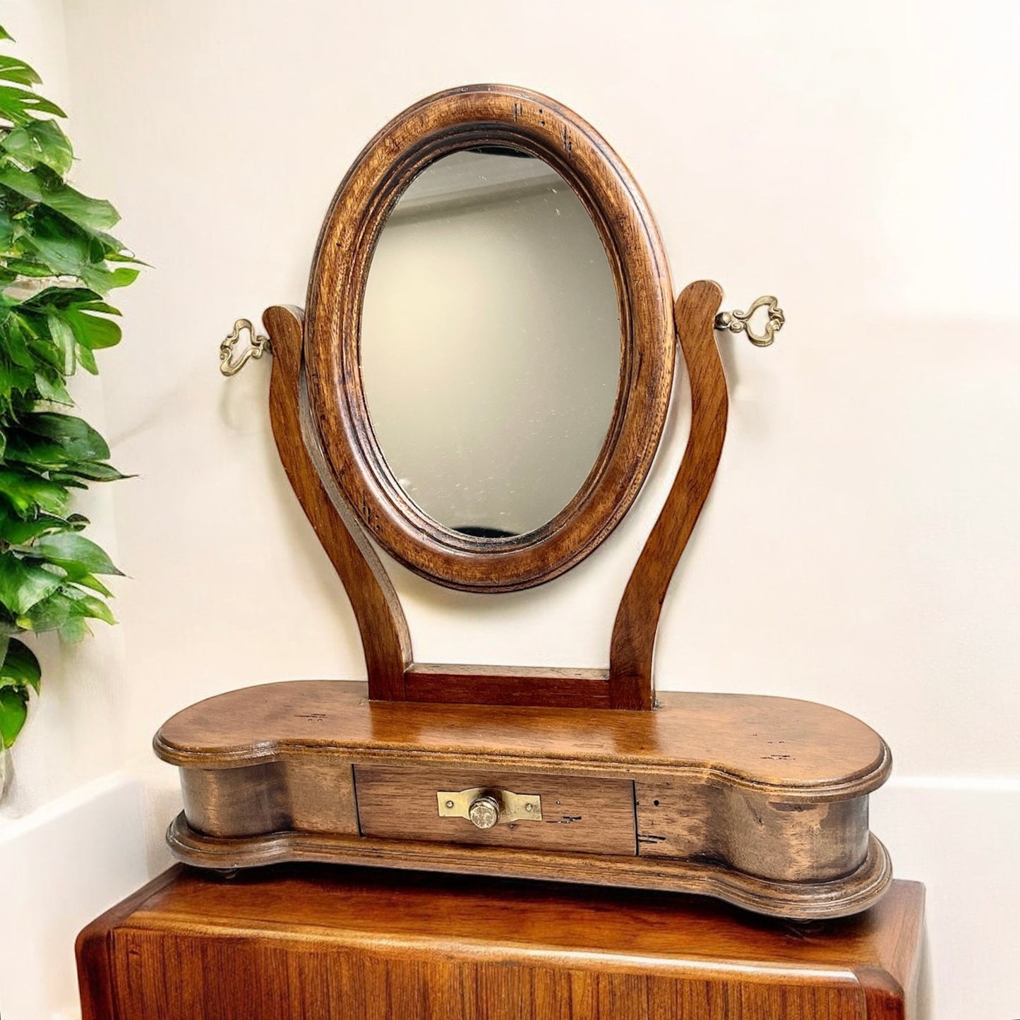 Vintage Tilt Mirror on Stand