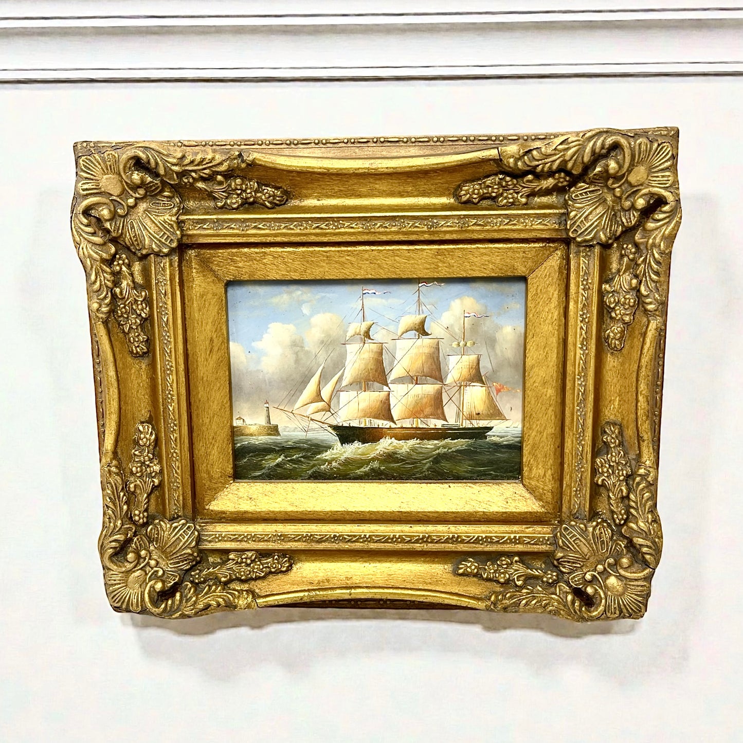 Vintage Clipper Ship Painting