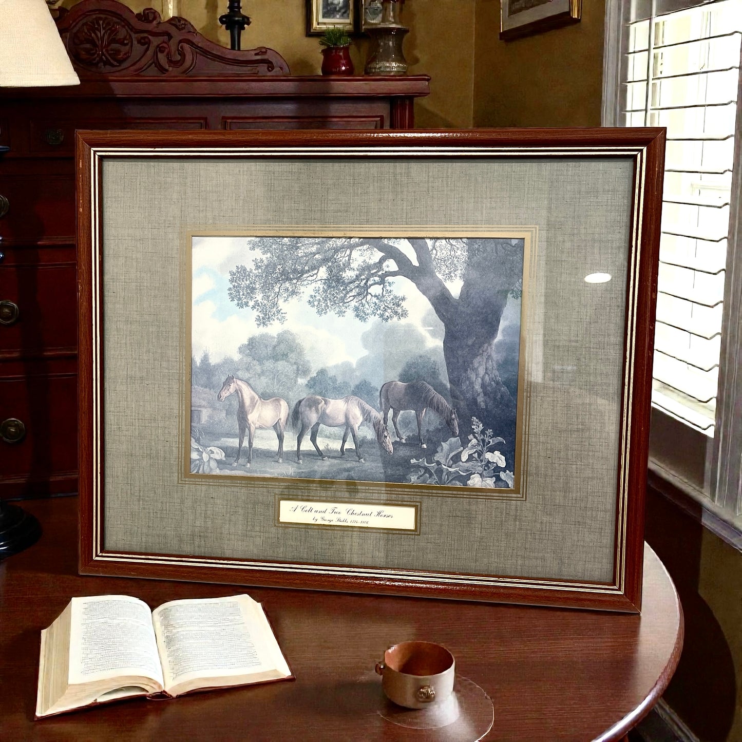 Vintage Horse Scene Lithograph:  George Stubbs