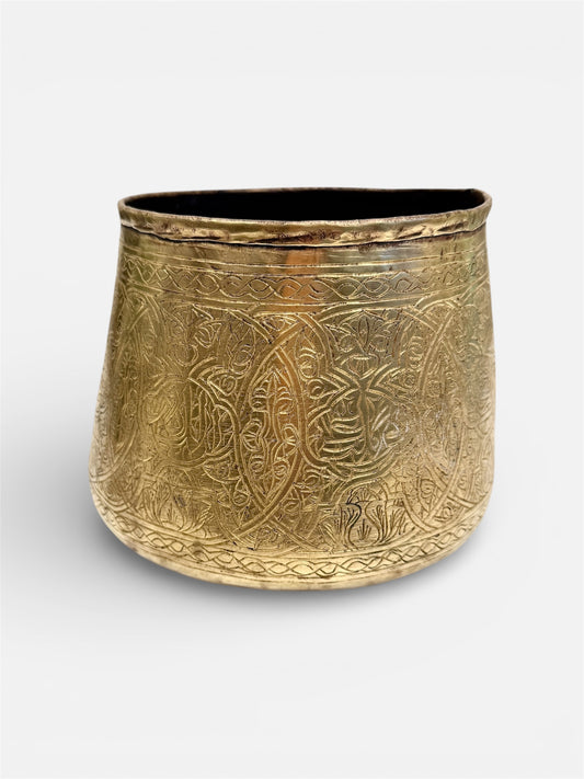 Vintage Brass Mamluk Bowl