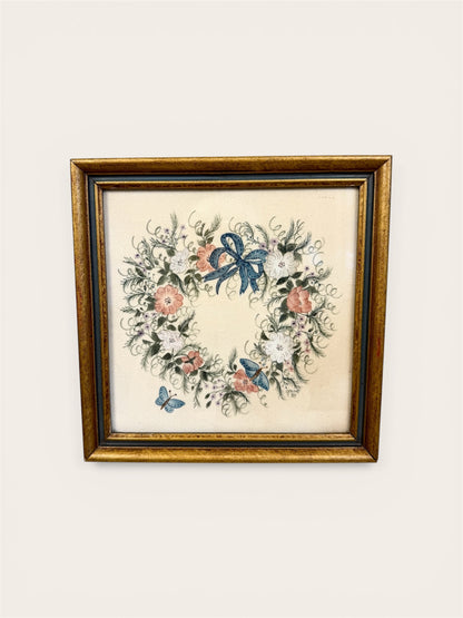Vintage Wreath Painting