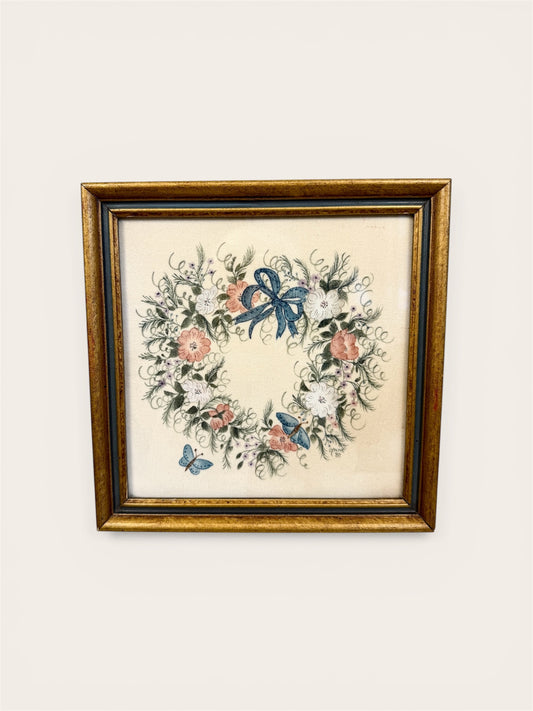 Vintage Wreath Painting