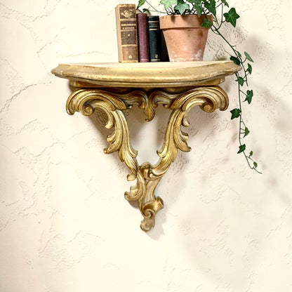 Vintage Syroco Gold Half Round Shelves