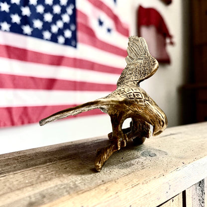 Vintage Brass Eagle on Branch