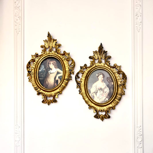 Vintage Ornate Gilt Wall Art:  Italy