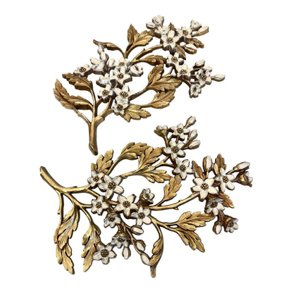 Vintage Syroco Gold Flowering Branch