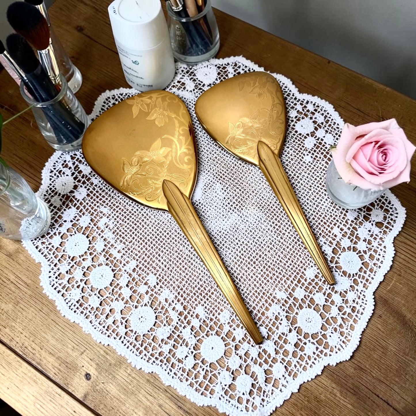 Vintage Gold Vanity Set