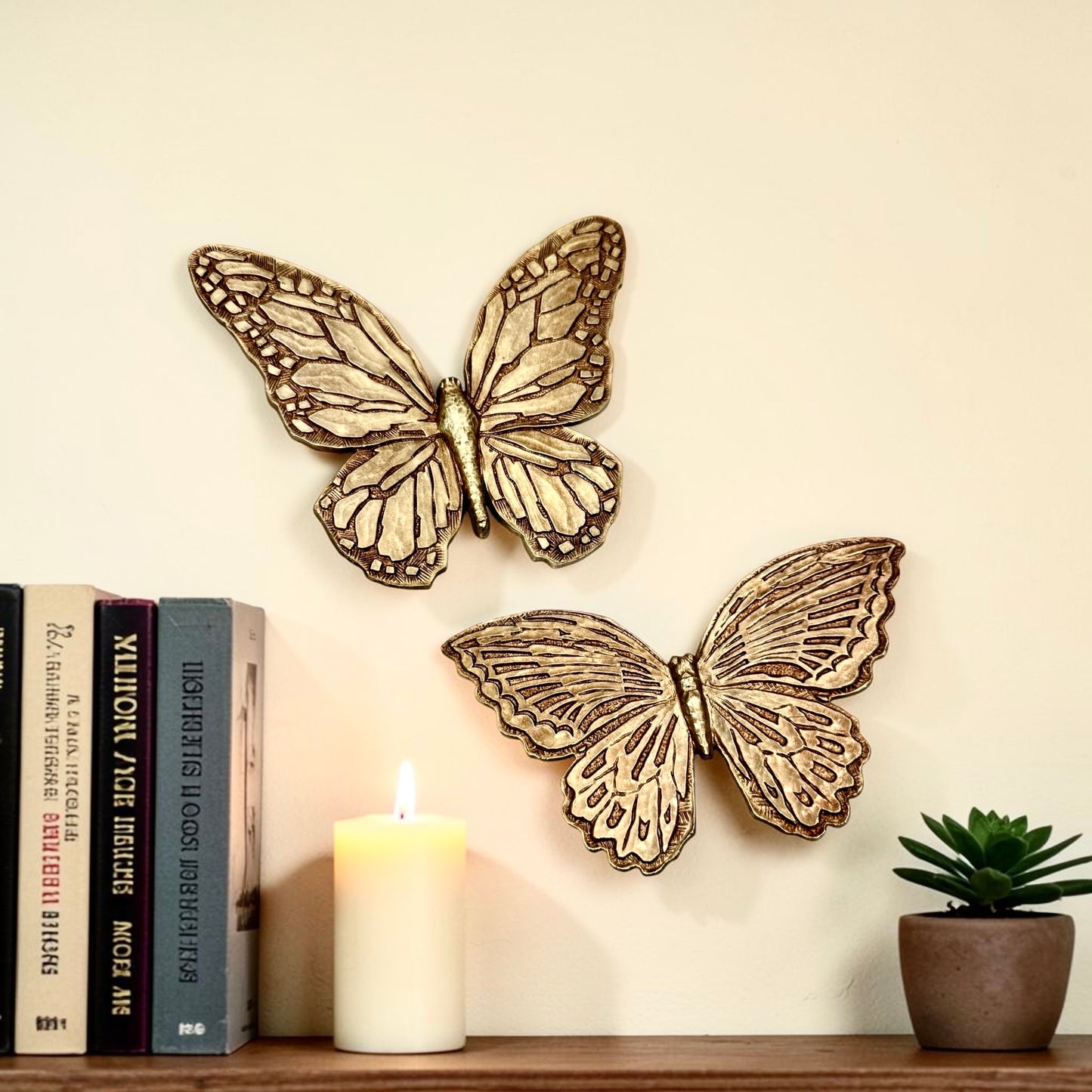 Vintage Syroco Gold Bufferflies