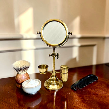 Antique or Vintage Brass Shaving Mirror