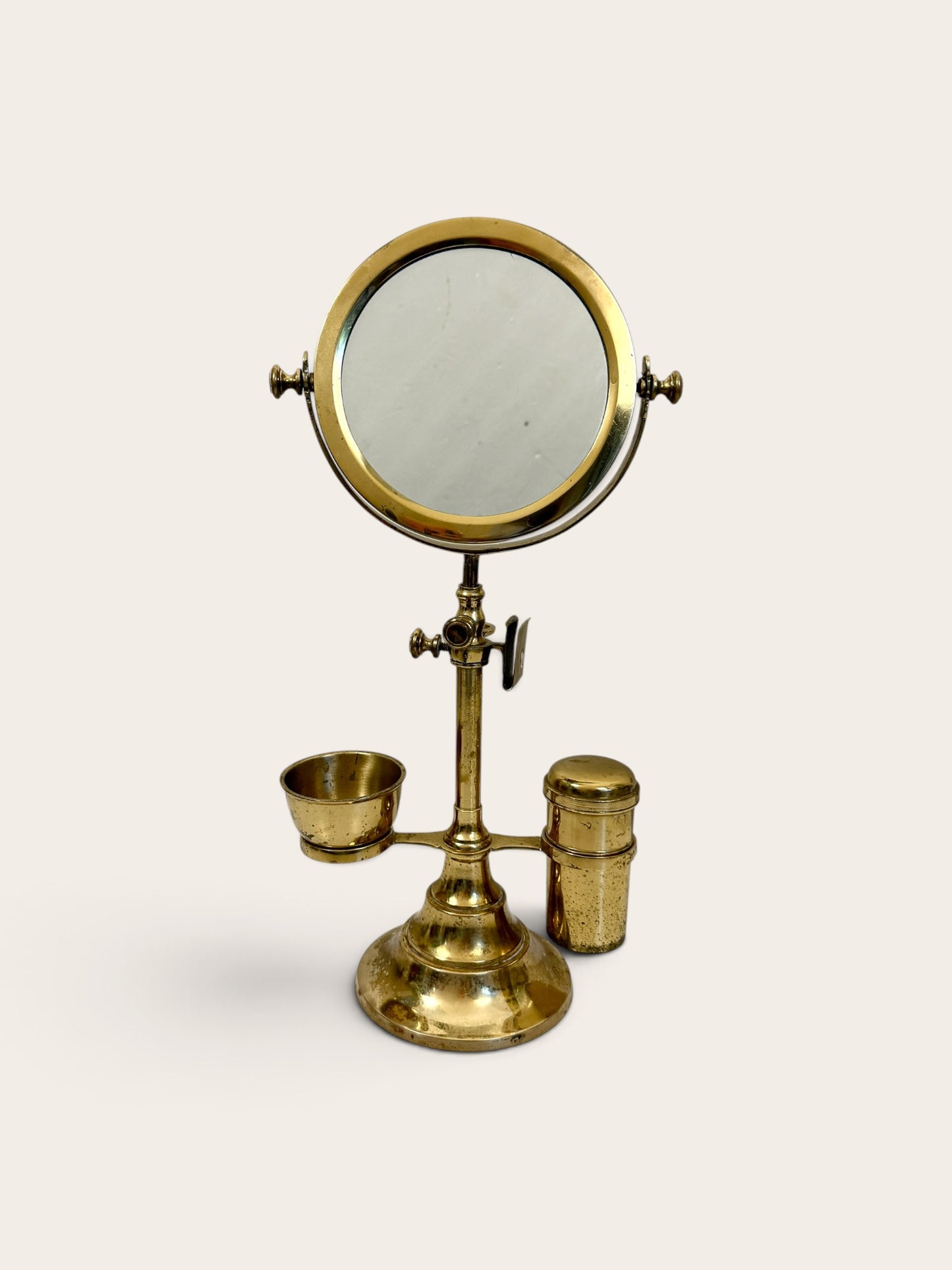 Antique or Vintage Brass Shaving Mirror