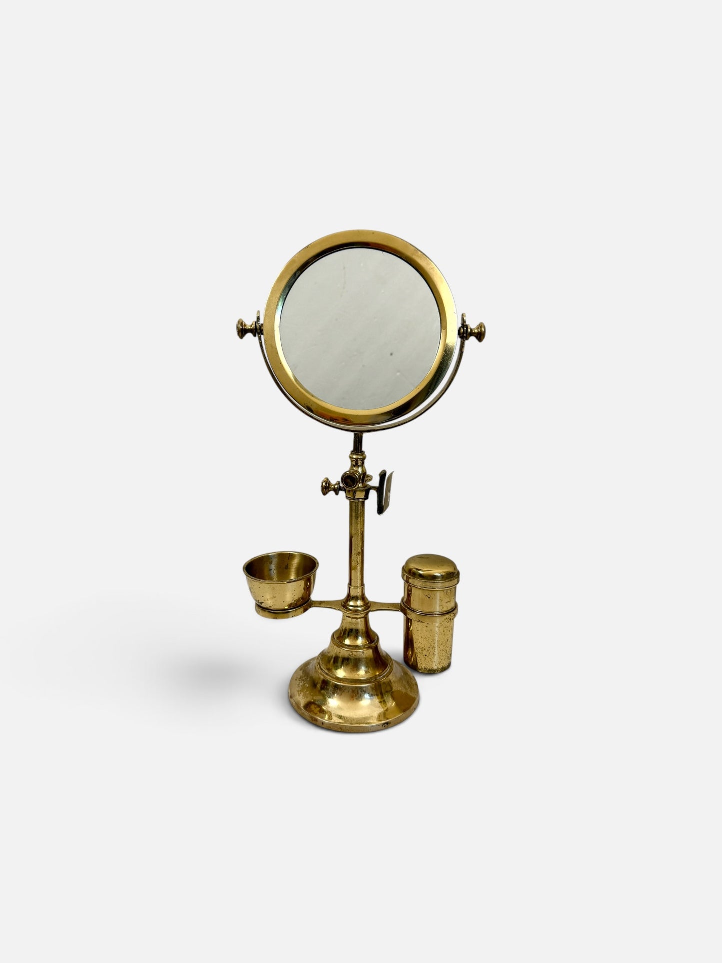 Antique or Vintage Brass Shaving Mirror