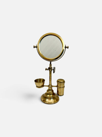 Antique or Vintage Brass Shaving Mirror