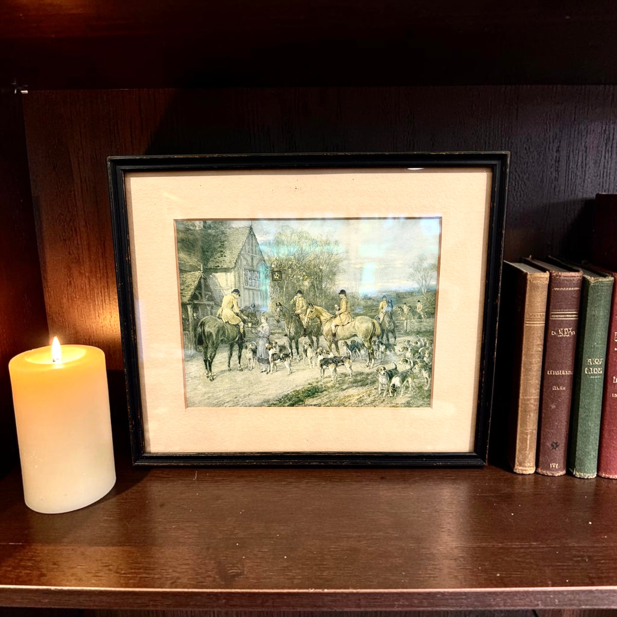 Vintage English Hunting Scene:  Art Print