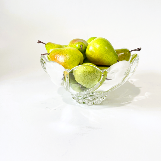 Vintage Crystal Petal Bowl