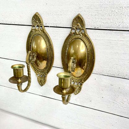 Brass Oval Wall Sconces