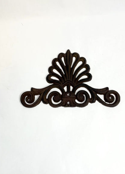 Vintage Salvage, Cast Iron Architectural Salvage, Decorative Metal Decor, Ornate Wall Decor, Gallery Wall Plaque, Door Topper Pediment