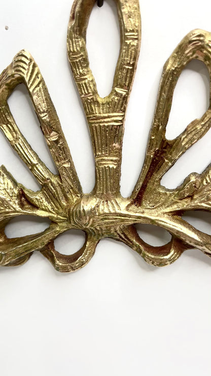 Vintage Brass Wall Bow