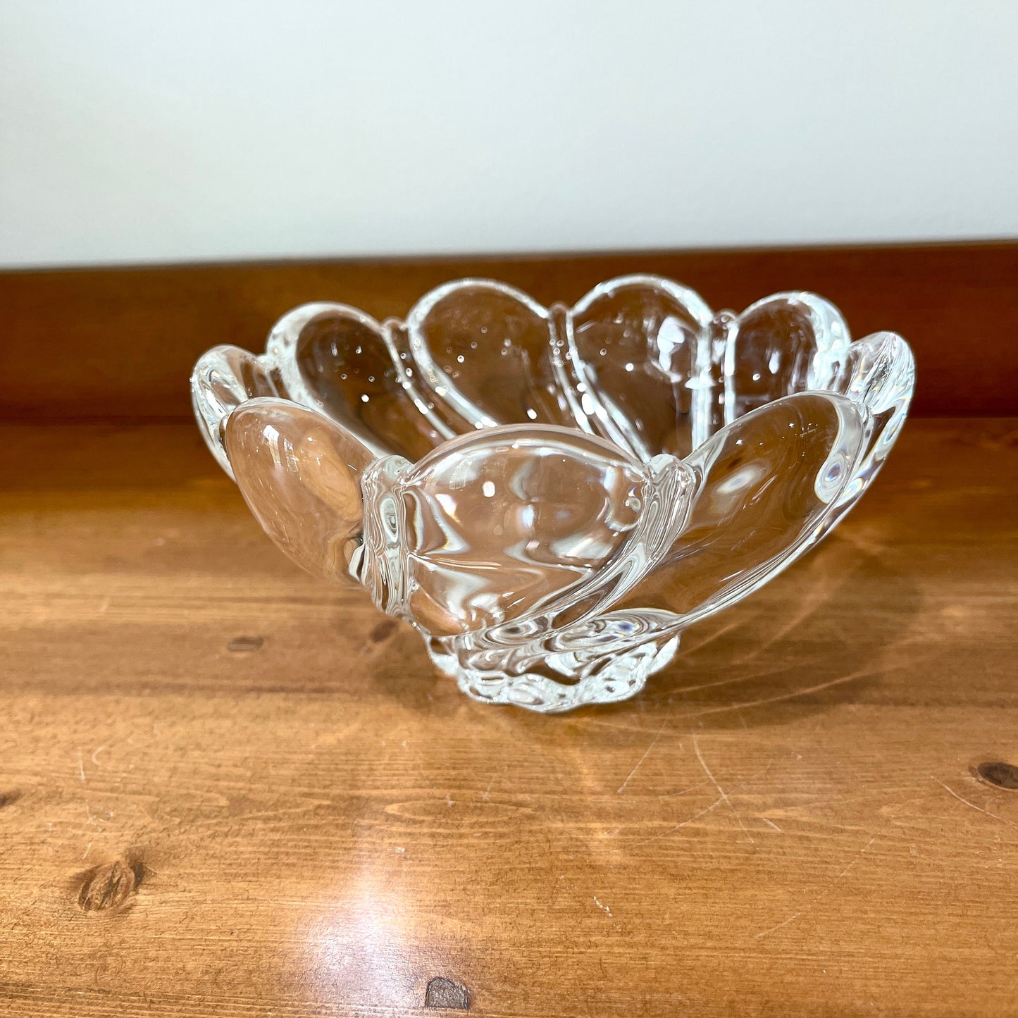 Vintage Crystal Petal Bowl
