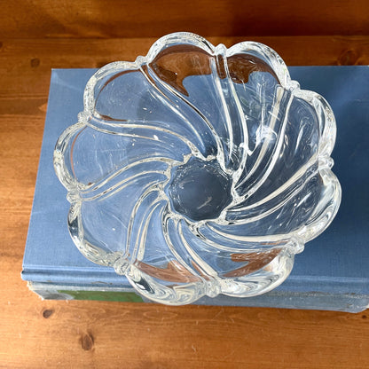 Vintage Crystal Petal Bowl