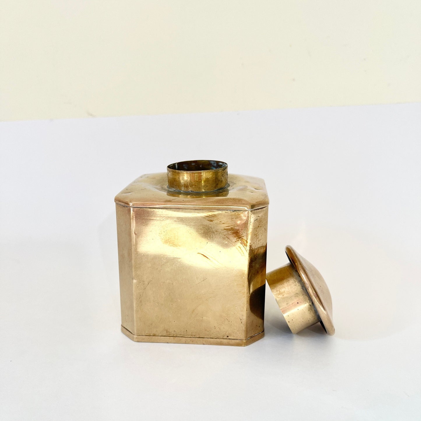 Vintage Brass Tea Canister