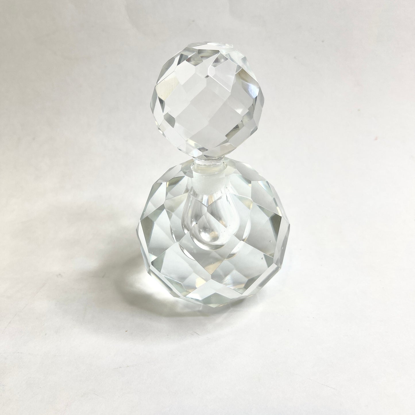 Vintage Crystal Faceted Perfume Bottle