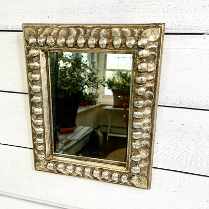 Vintage Mirror with Unique Gold/Silver Frame